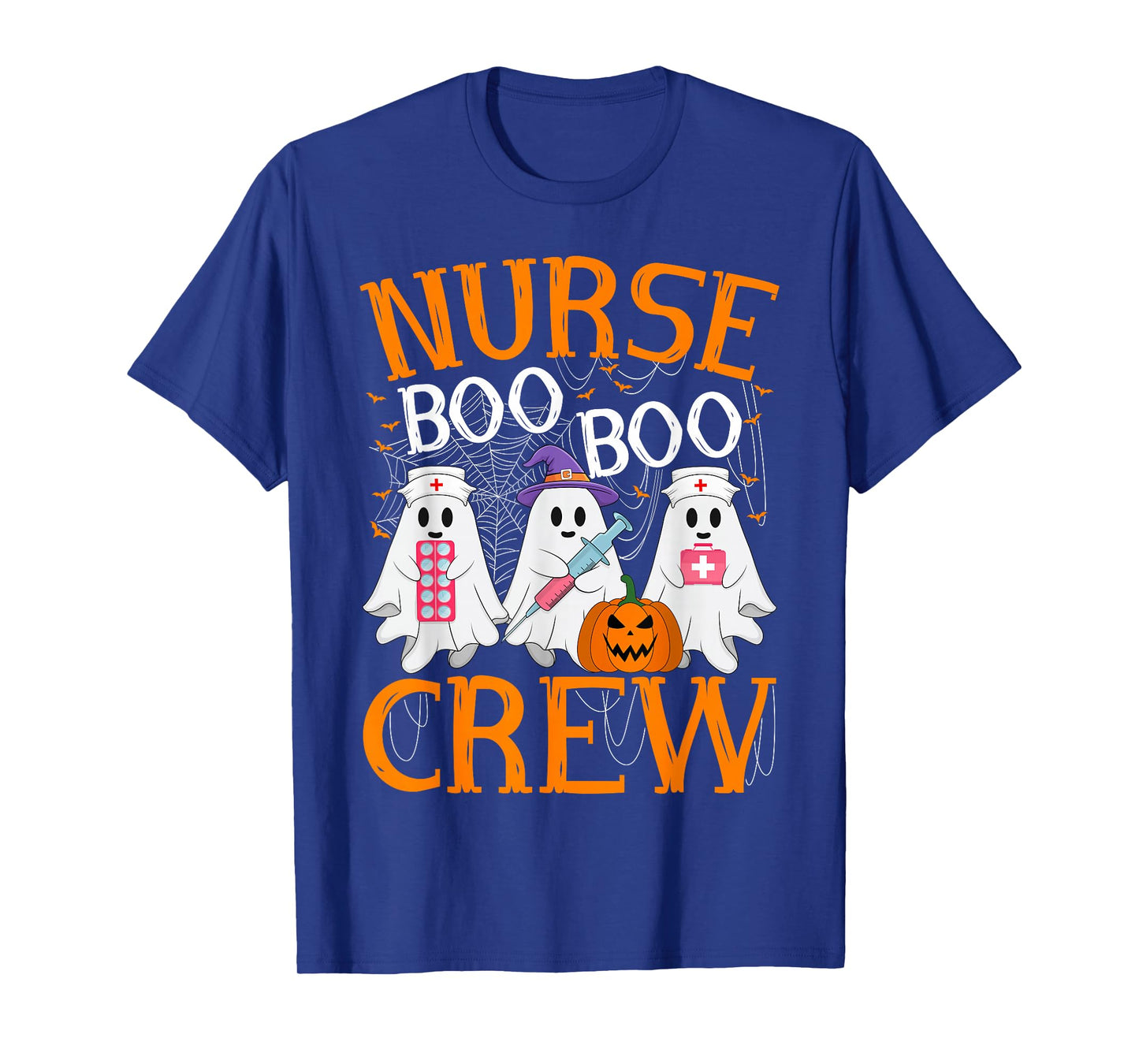 Nurse Boo Crew Ghost Halloween Costume Nursing Women T-Shirt
