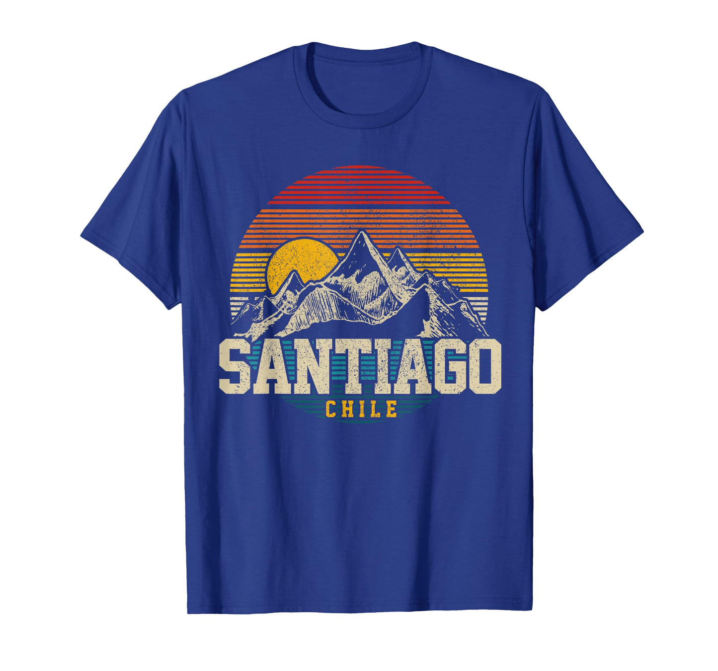 Santiago Chile Vintage Mountains Retro Souvenir Gift T-Shirt