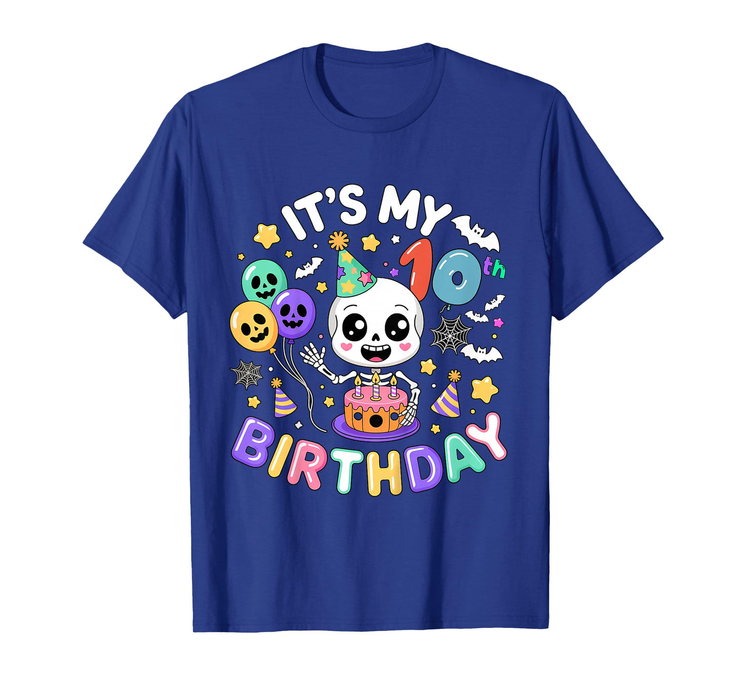 Its My 10th Birthday Skeleton Halloween Toddler Boy Girl T-Shirt