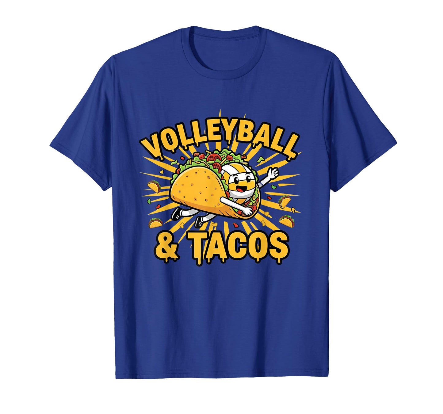 Volleyball and Tacos Funny Sports Food Humor Quote for Men T-Shirt