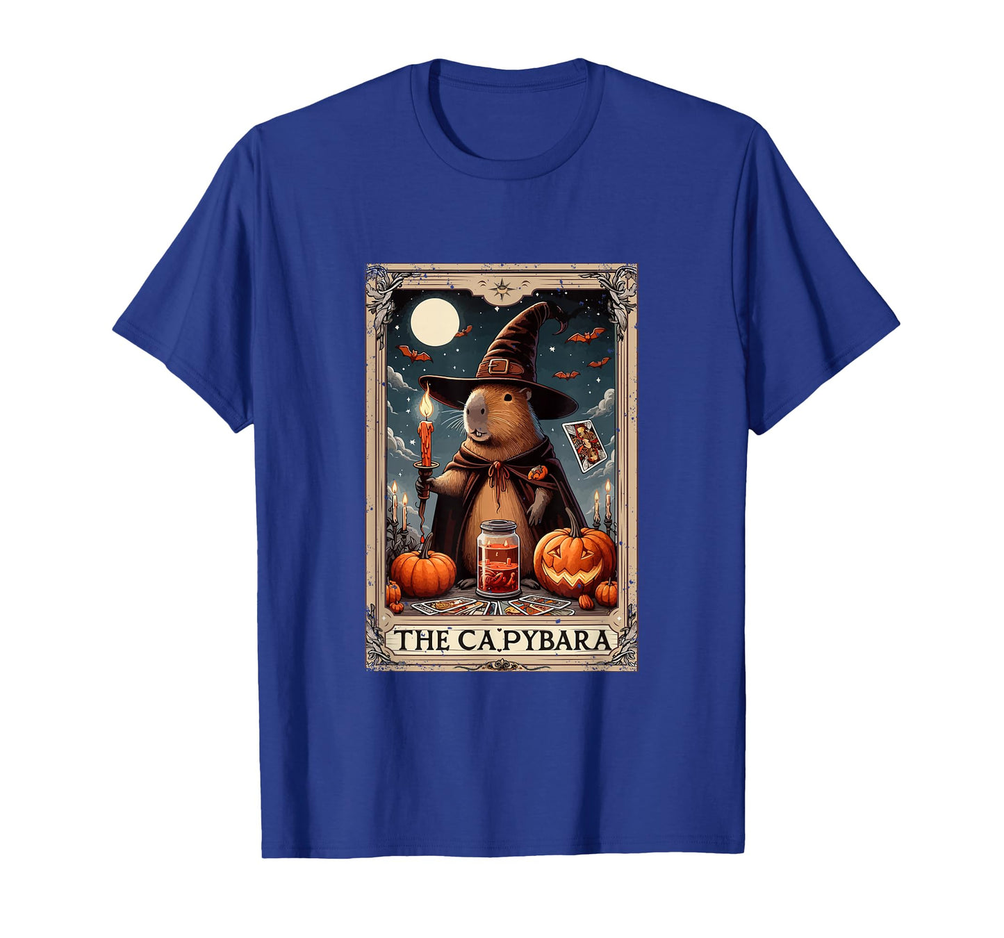 The Capybara Halloween Witch Cute Tarot Card Lover Player T-Shirt