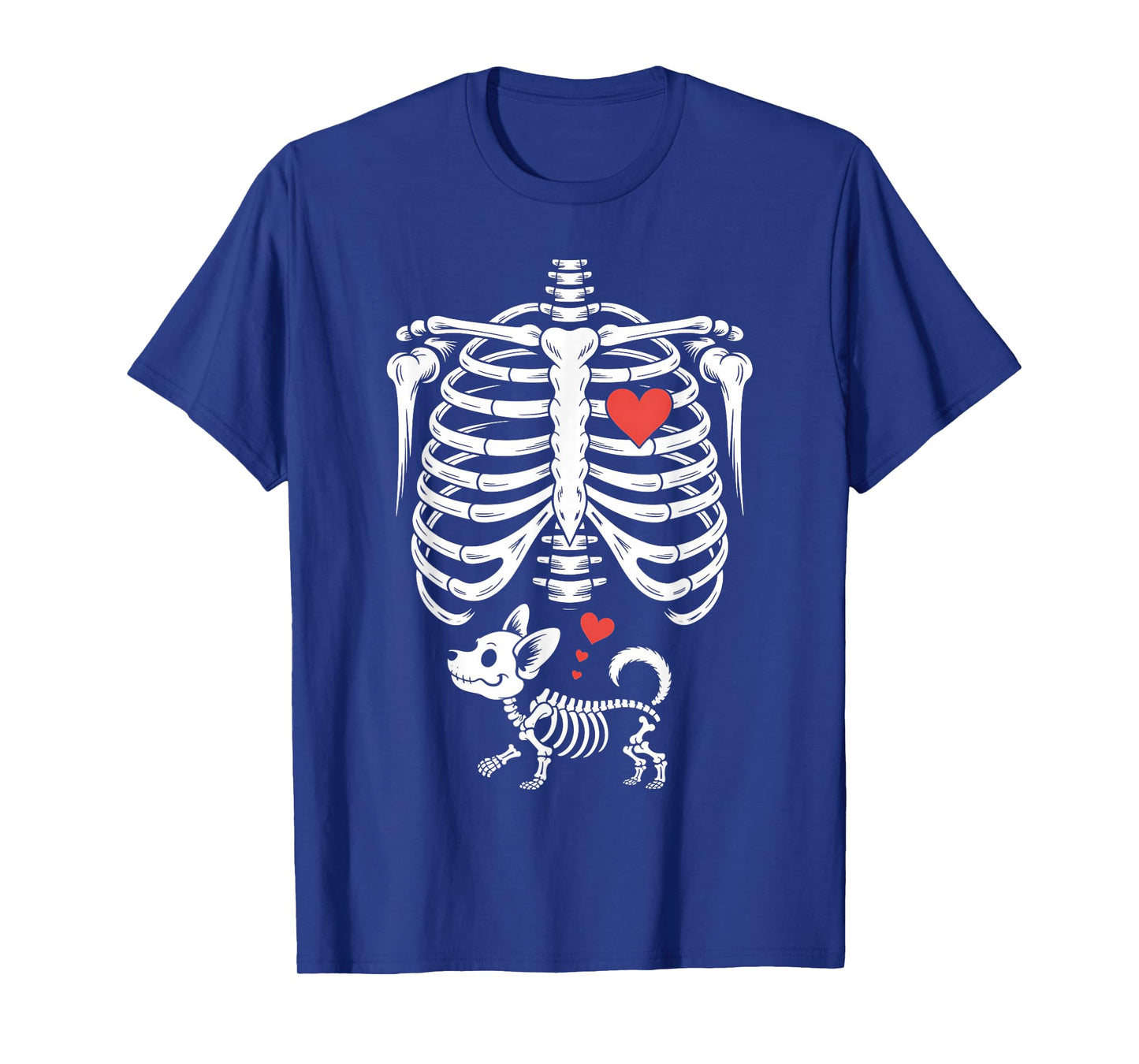 Skeleton Pregnancy Announcement Corgi Dog Lovers Halloween T-Shirt