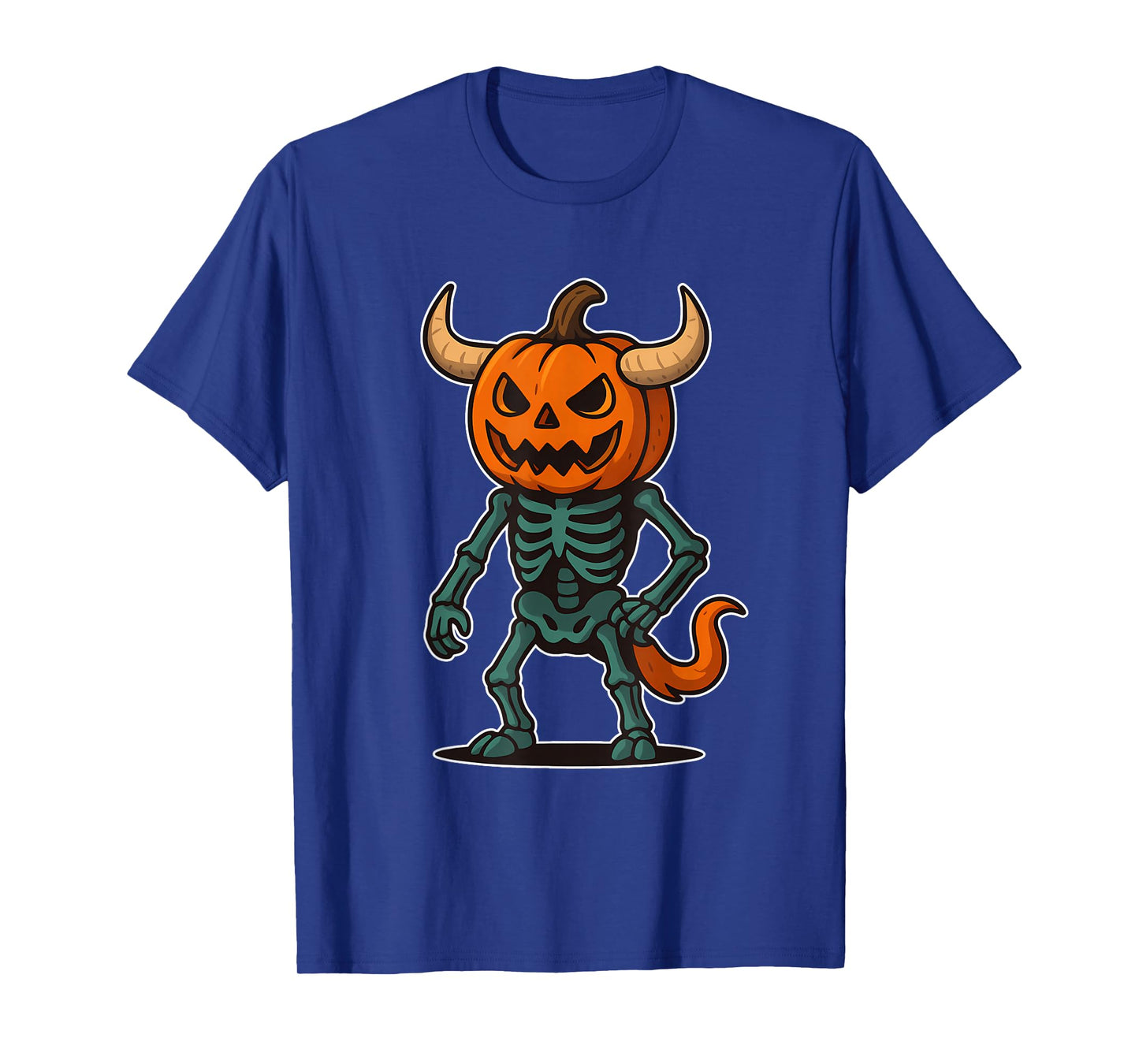 Pumpkin Demon Skeleton T-Shirt