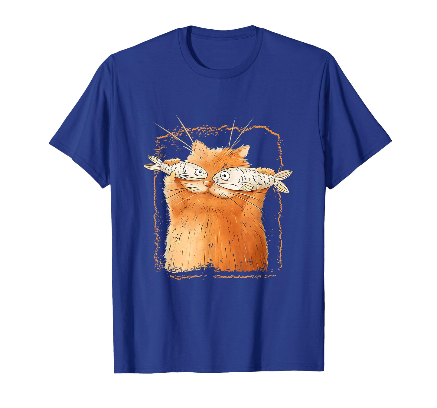 Cat With Fisheyes Kitten Funny Parody Cat Lover Cartoon T-Shirt