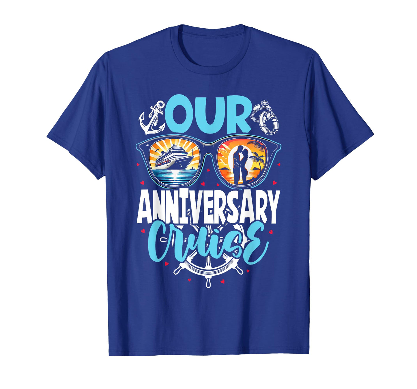 Our Anniversary Cruise Husband Wife Couples Cruise Vacation T-Shirt