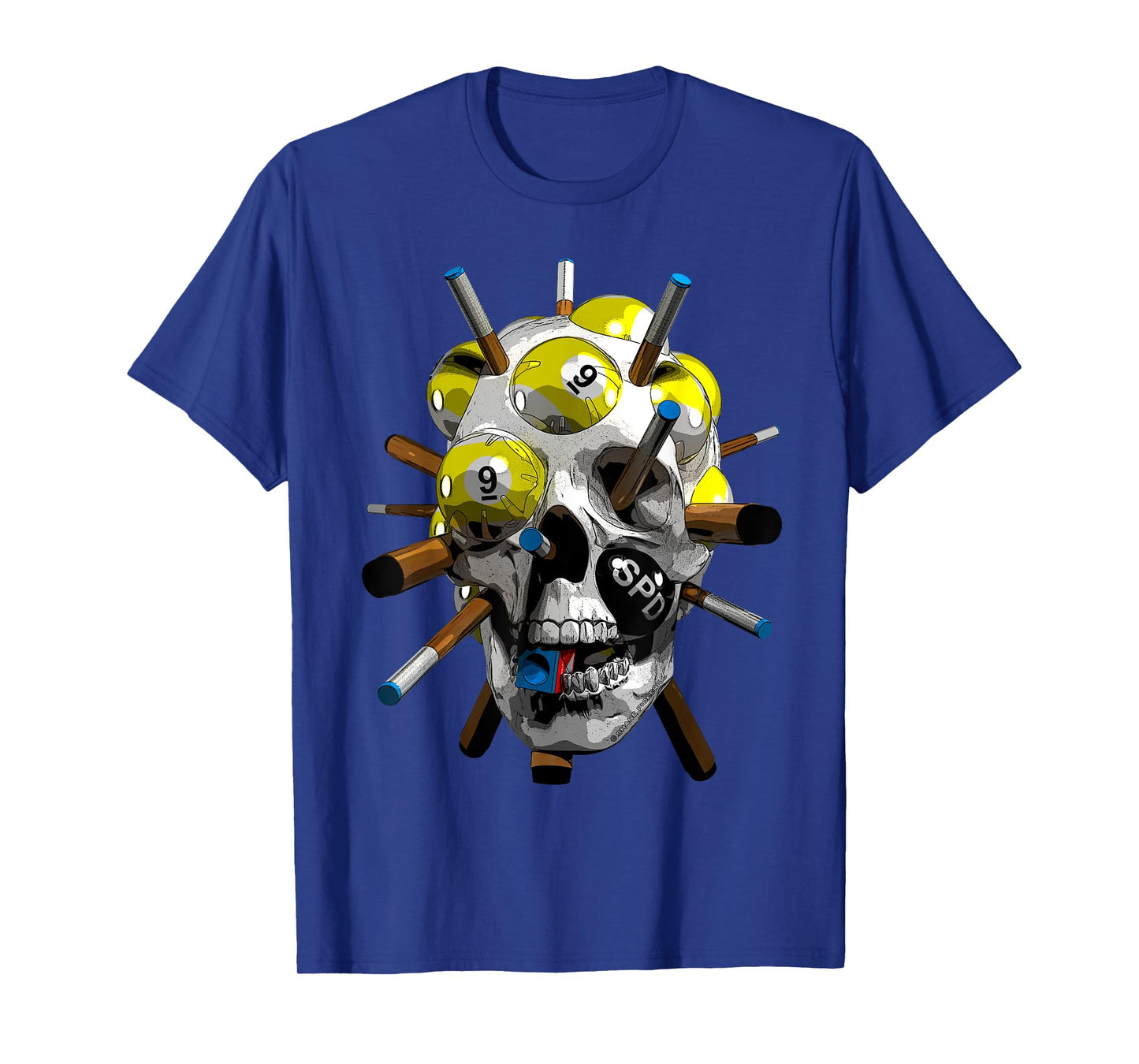 Halloween 9-Ball Pool Cues for Billiards & Nine Ball Player T-Shirt