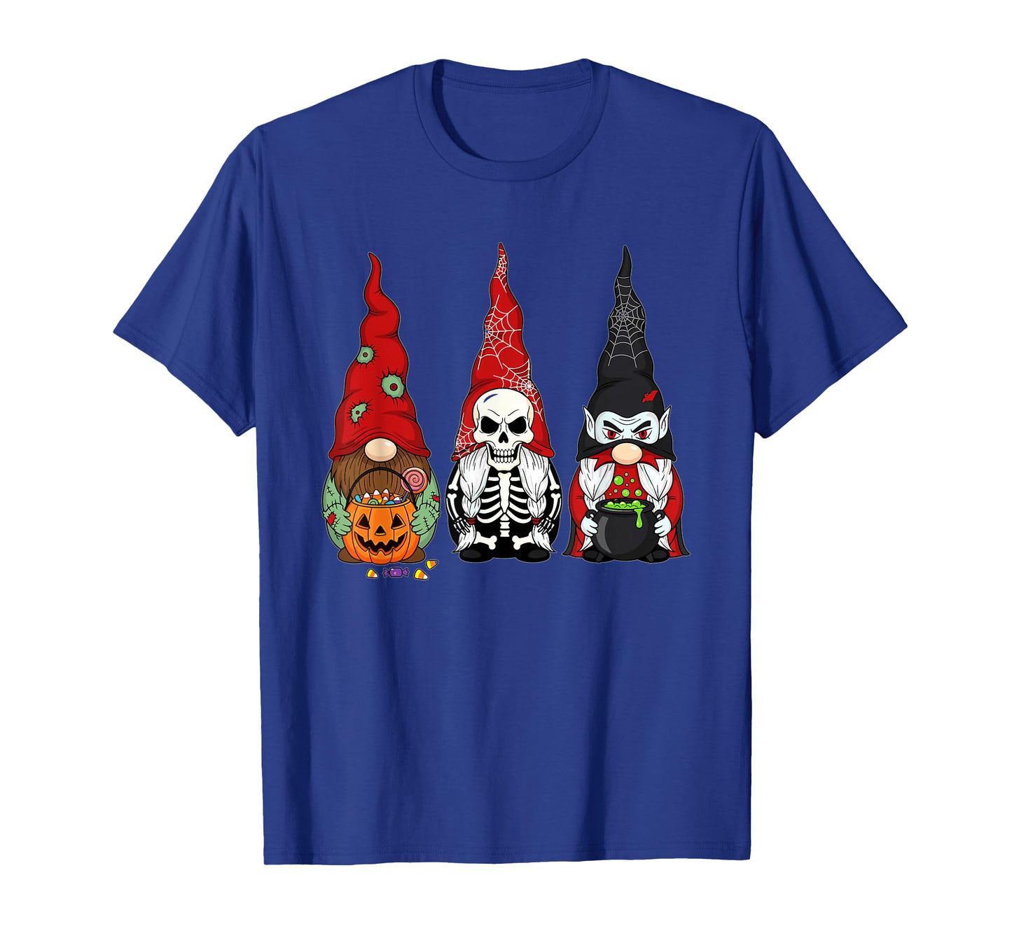 Halloween Gnomes Zombie Skeleton Vampire Costume Art T-Shirt