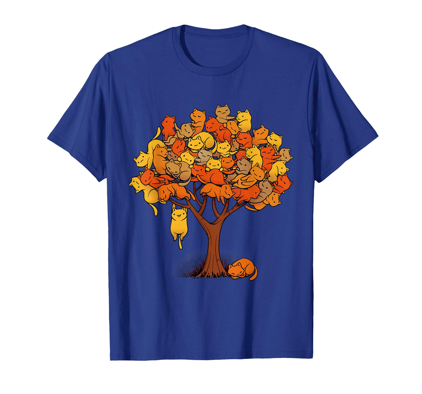Cat Tree Cat Lover Nature Fall Winter Kitten Kitty Cats T-Shirt