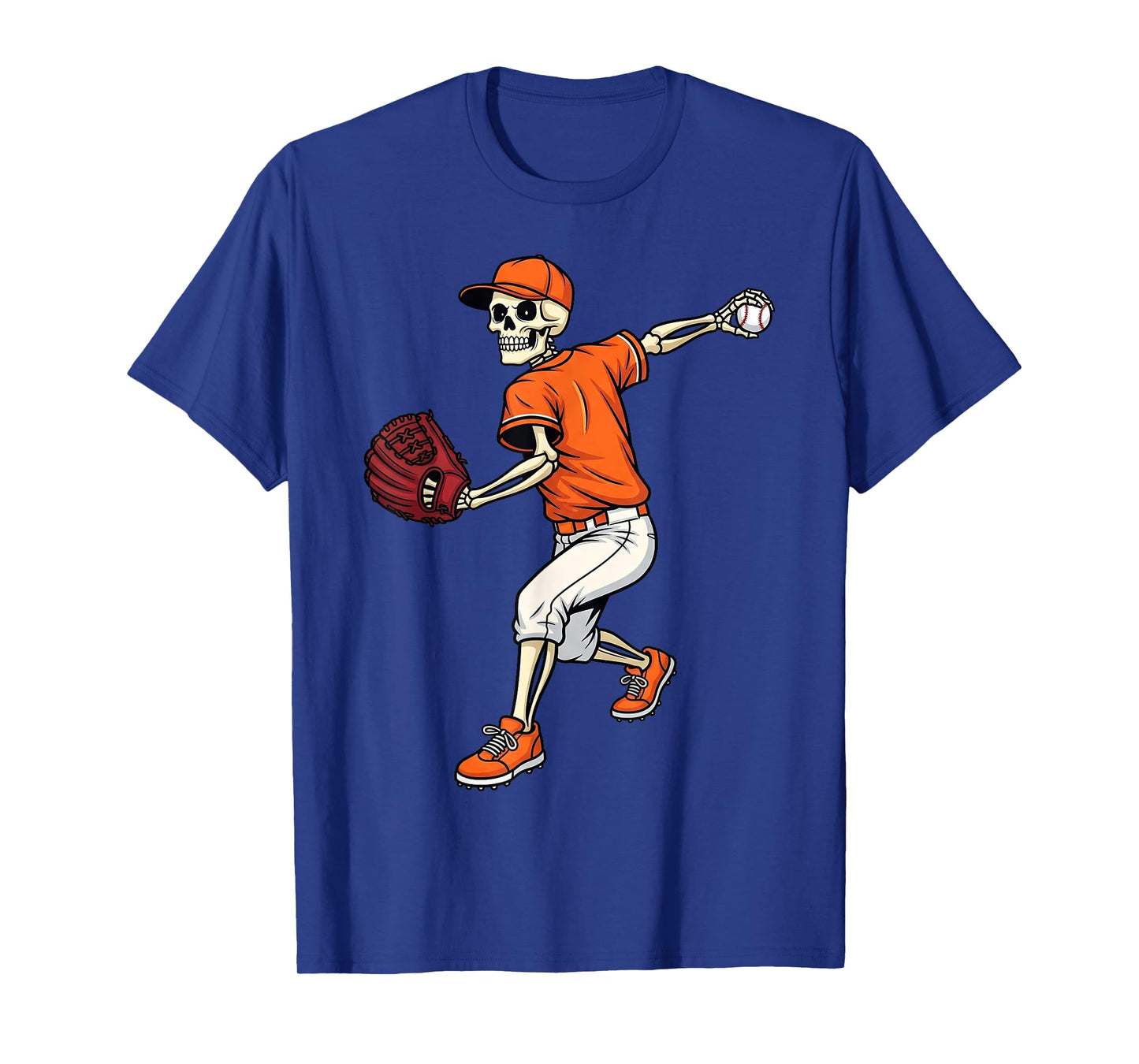 Skeleton Baseball Halloween Costume Gifts for Men Women Kids T-Shirt