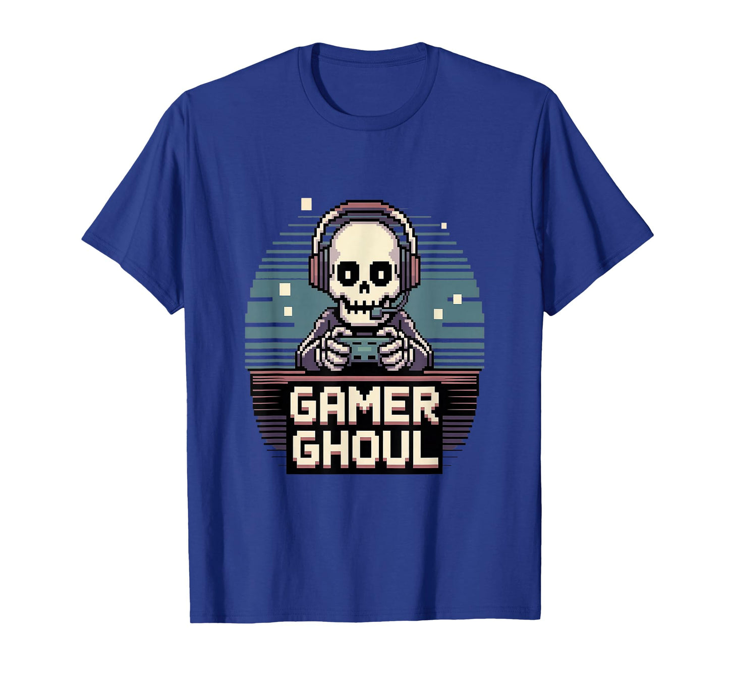Pixelated Gamer Ghoul Retro Halloween T-Shirt