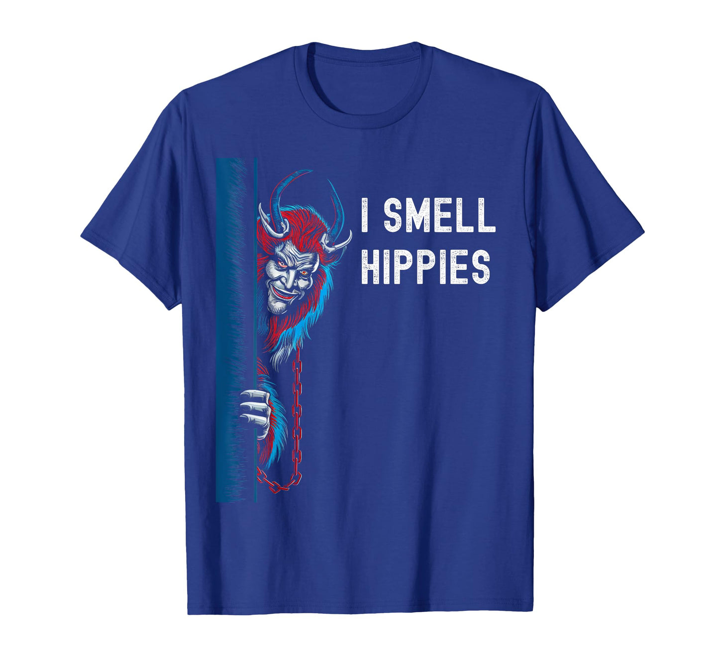 Krampus Christmas I Smell Hippies Christmas Halloween T-Shirt