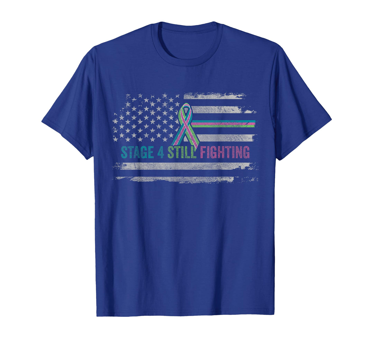 USA Flag Metastatic Breast Cancer Shirt STAGE 4 IS FIGHTING T-Shirt for Women Kids Men