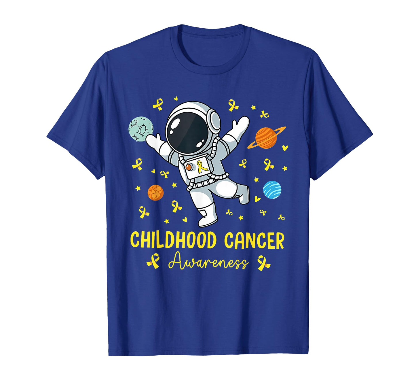 Astronaut Childhood Cancer in September We Wear Gold T-Shirt