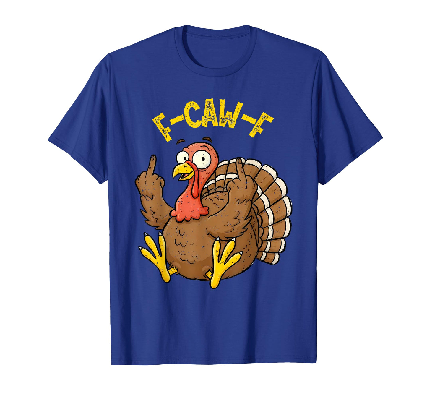 F CAW F Gobble Till You Wobble Funny Turkey Friends Crew T-Shirt
