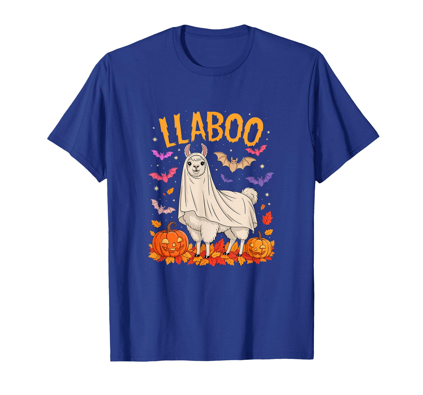 LlaBoo Halloween Llama Cosplay Boo Carved Pumpkins Farmer T-Shirt