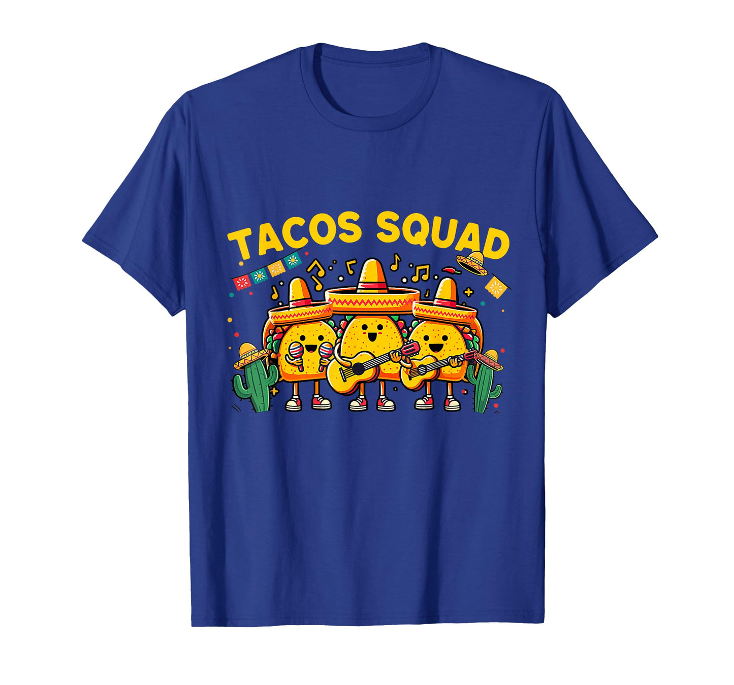 Taco Squad Guitar Mexico Cuisine Food Lover Men Women T-Shirt