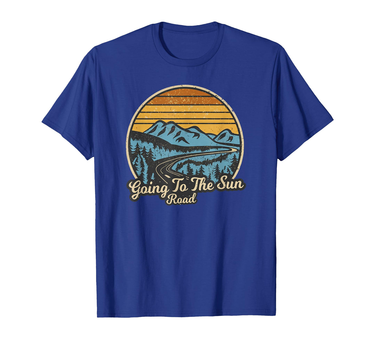 Going To The Sun Road Glacier National Park Retro T-Shirt