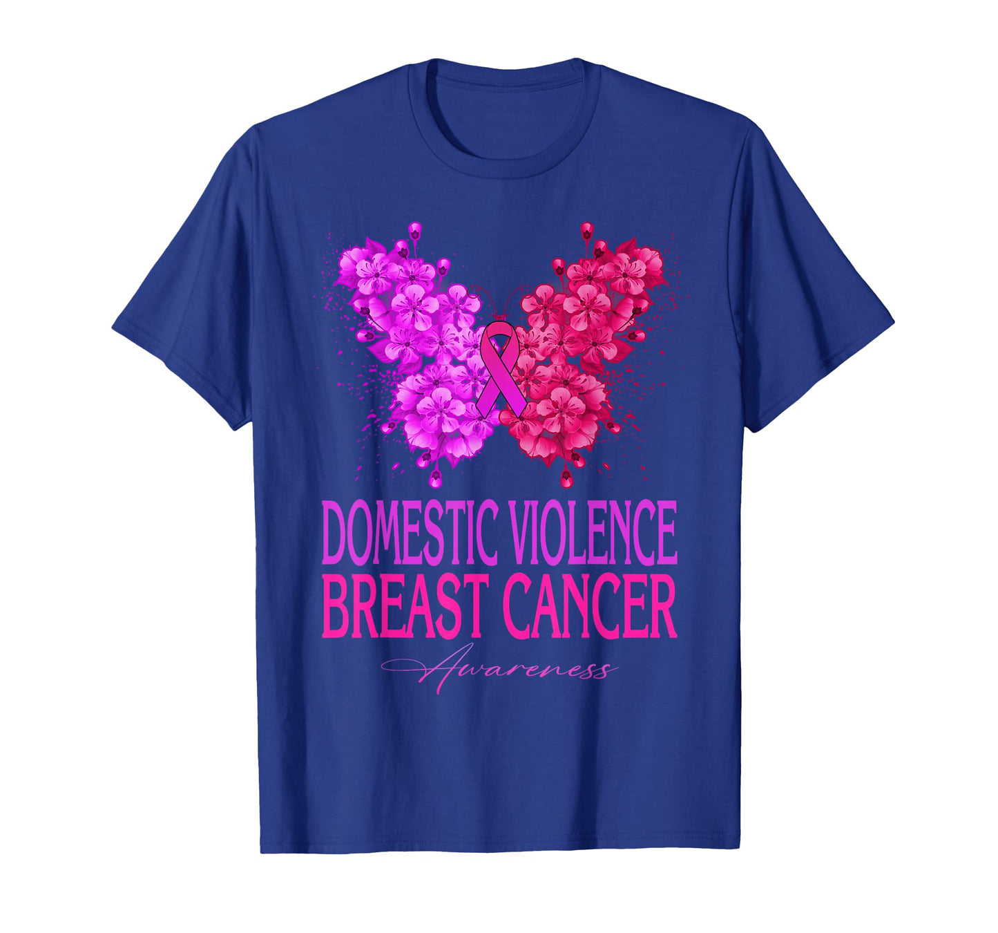 Domestic Violence And Breast Cancer Awareness Month T-Shirt