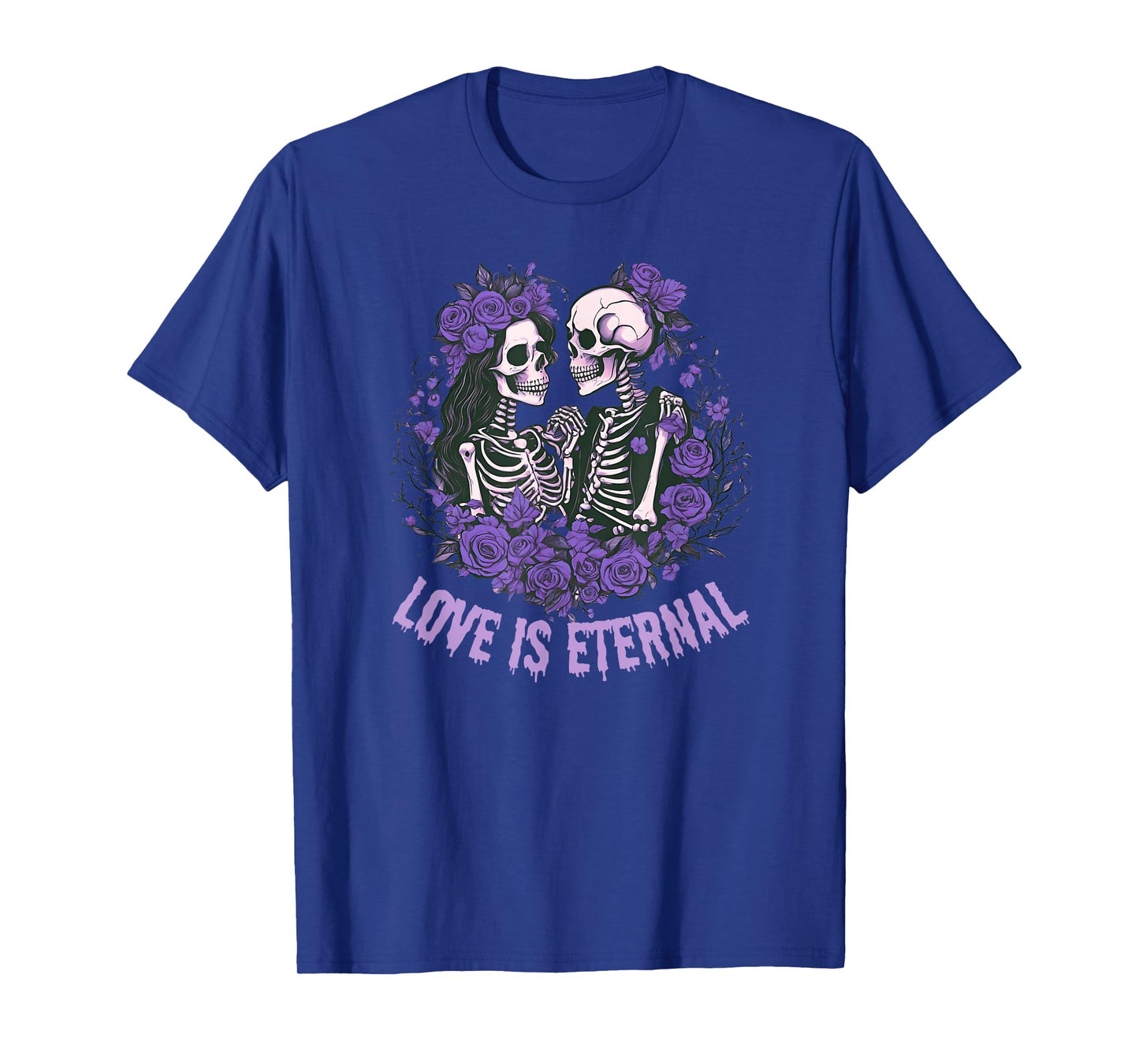 Love is Eternal Skeleton Couple Halloween Tee Spooky Romance T-Shirt