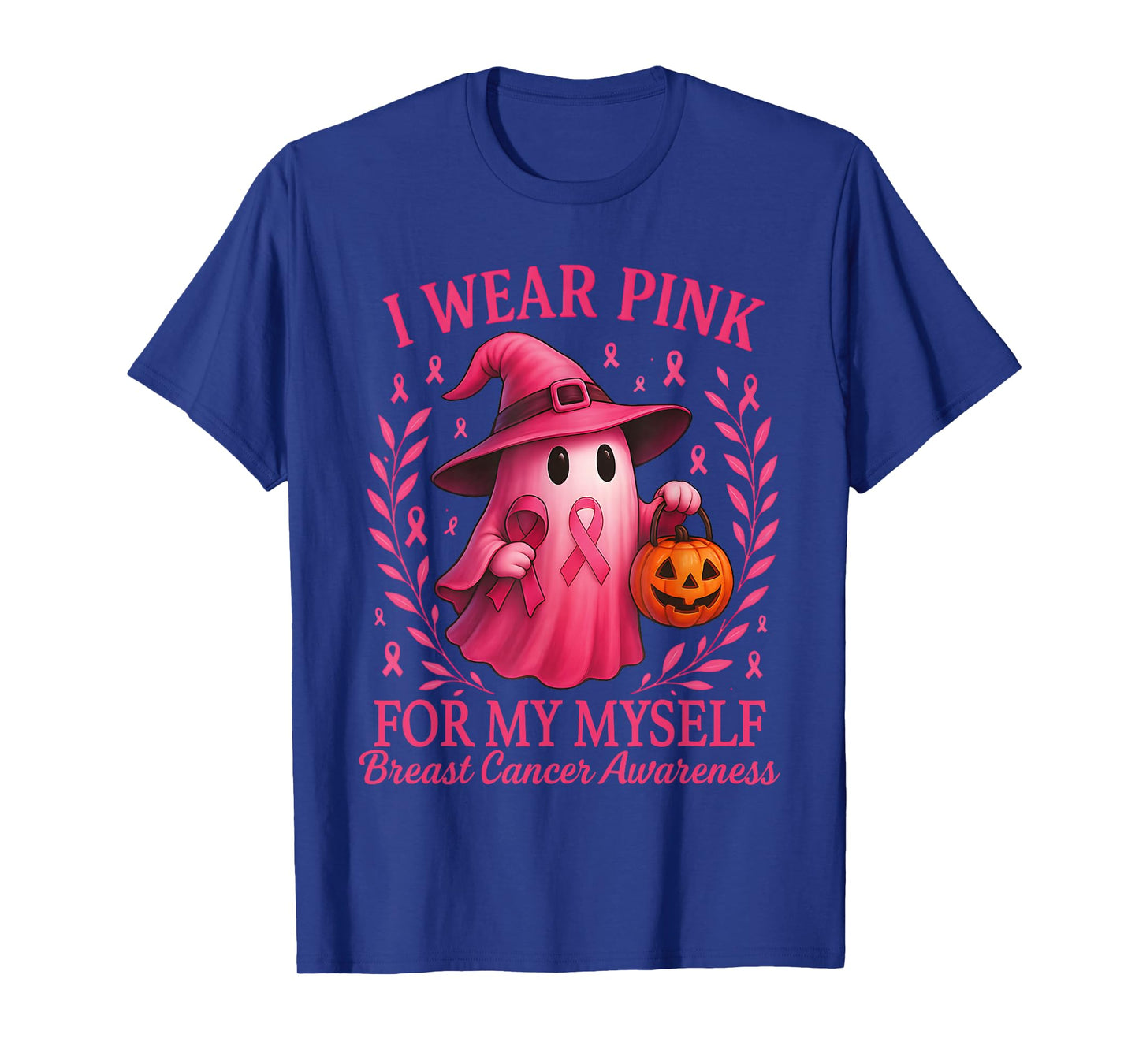 I Wear Pink for My Myself Halloween Breast Cancer Awareness T-Shirt