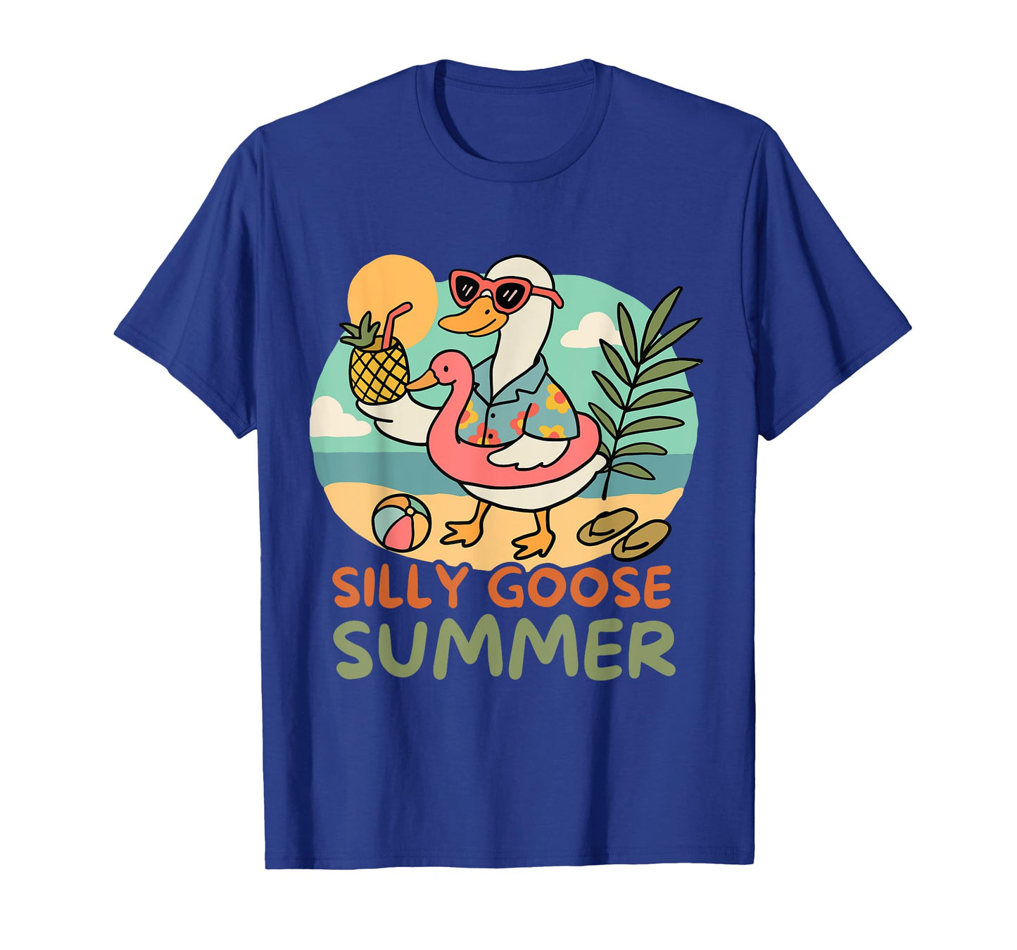 Silly Goose Summer Funny Summer Last Day School Teacher T-Shirt
