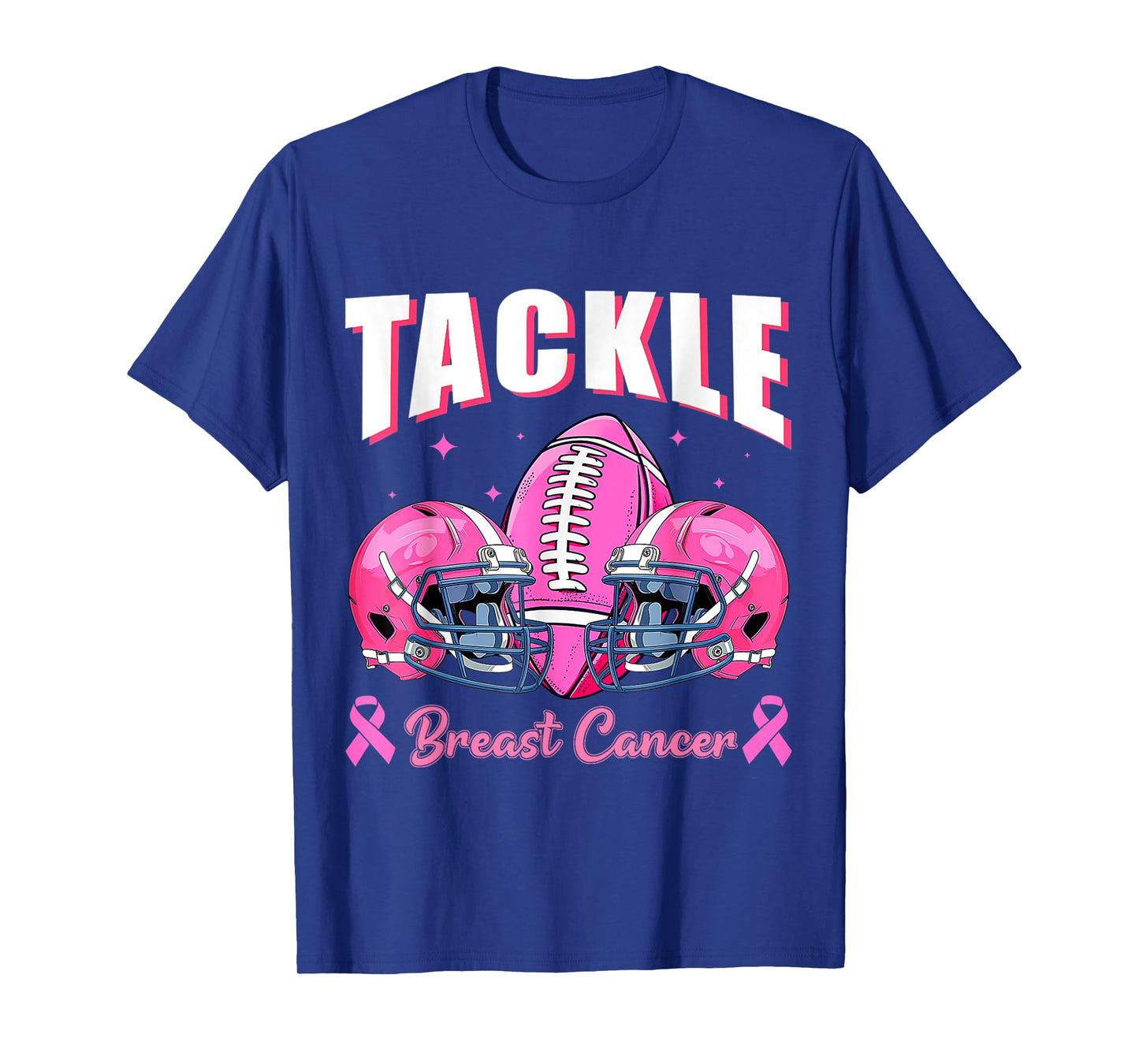Tackle Breast Cancer Awareness Football Pink Ribbon Boys Kid T-Shirt