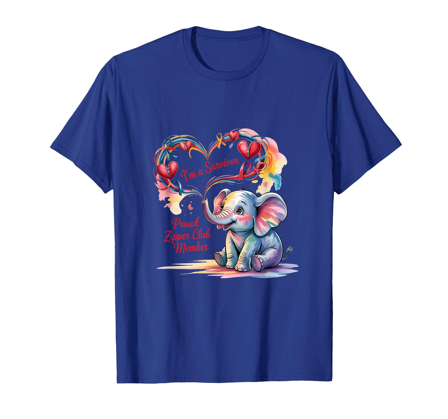 Open heart surgery survivor zipper club awareness T-Shirt