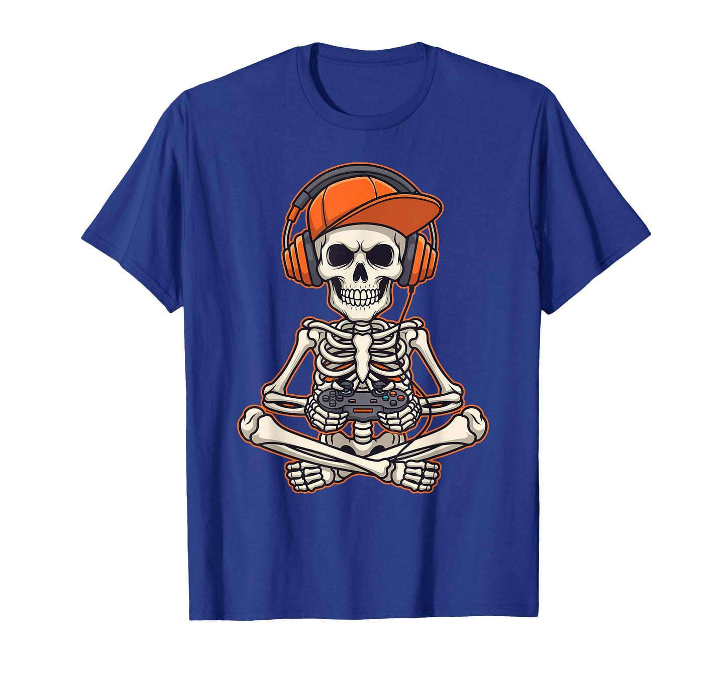 Halloween Skeleton Gamer Video Gaming Boys Men Kids T-Shirt