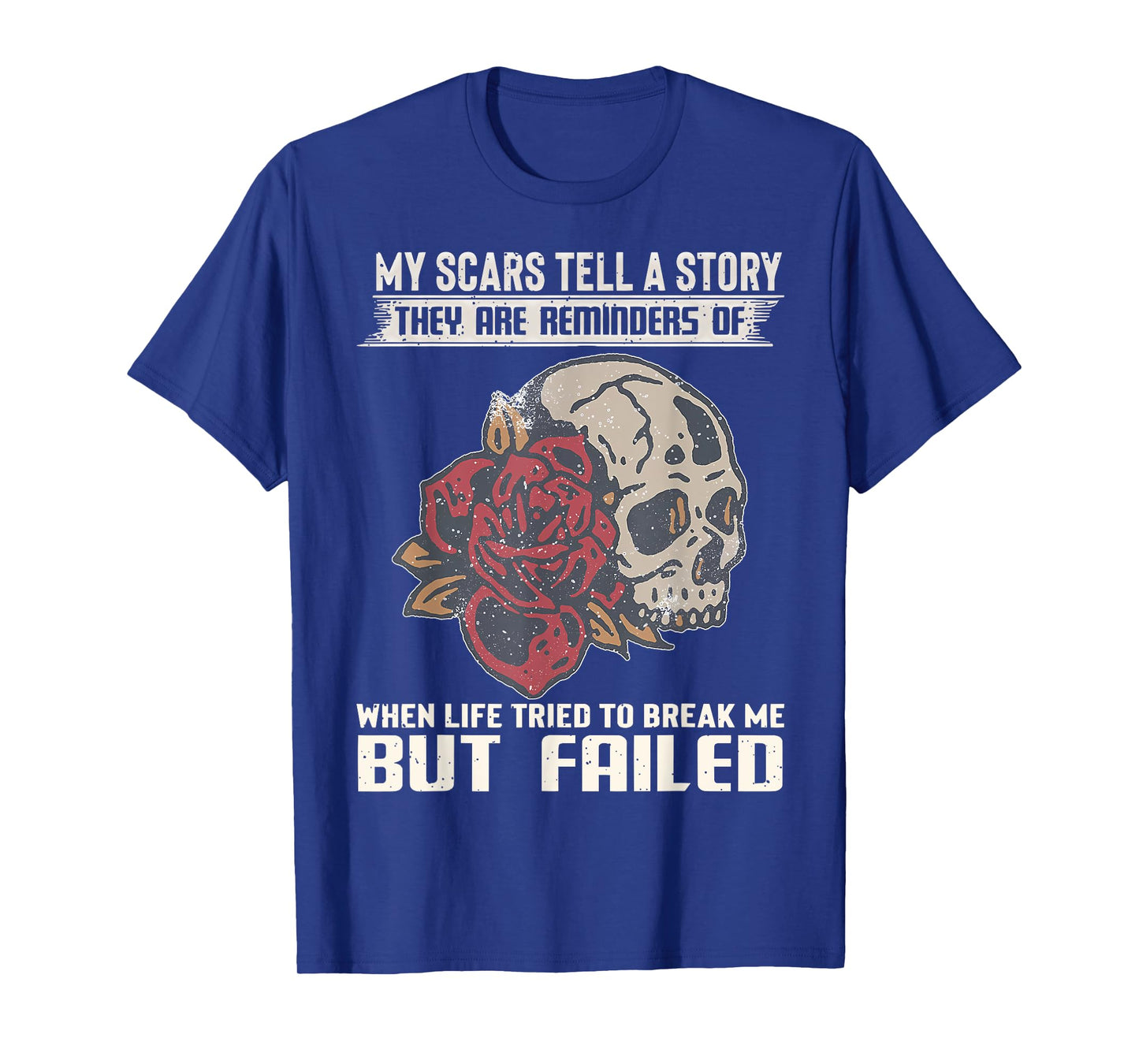 My Scars Tell A Story They are Reminders Funny Skull Vintage T-Shirt