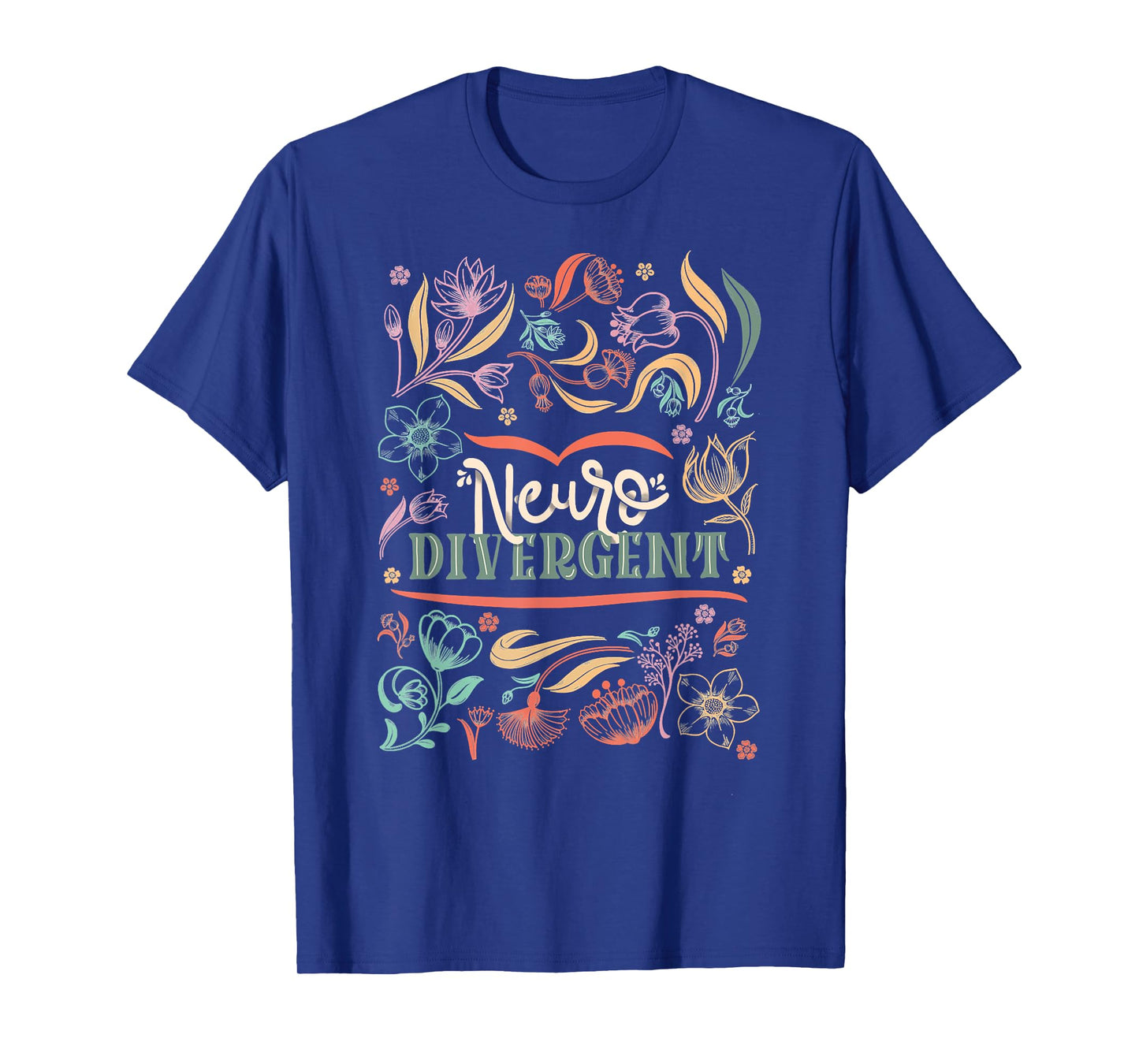 floral Neurodivergent Autism Awareness T-Shirt