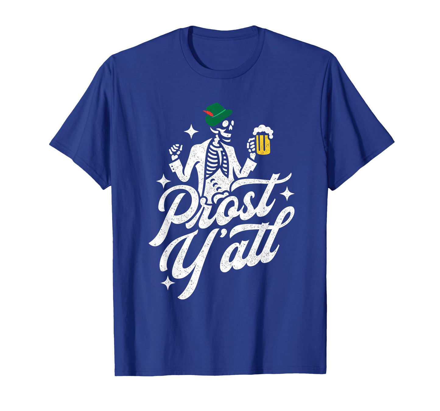 Prost Y'all Oktoberfest Spooky Skeleton Halloween T-Shirt