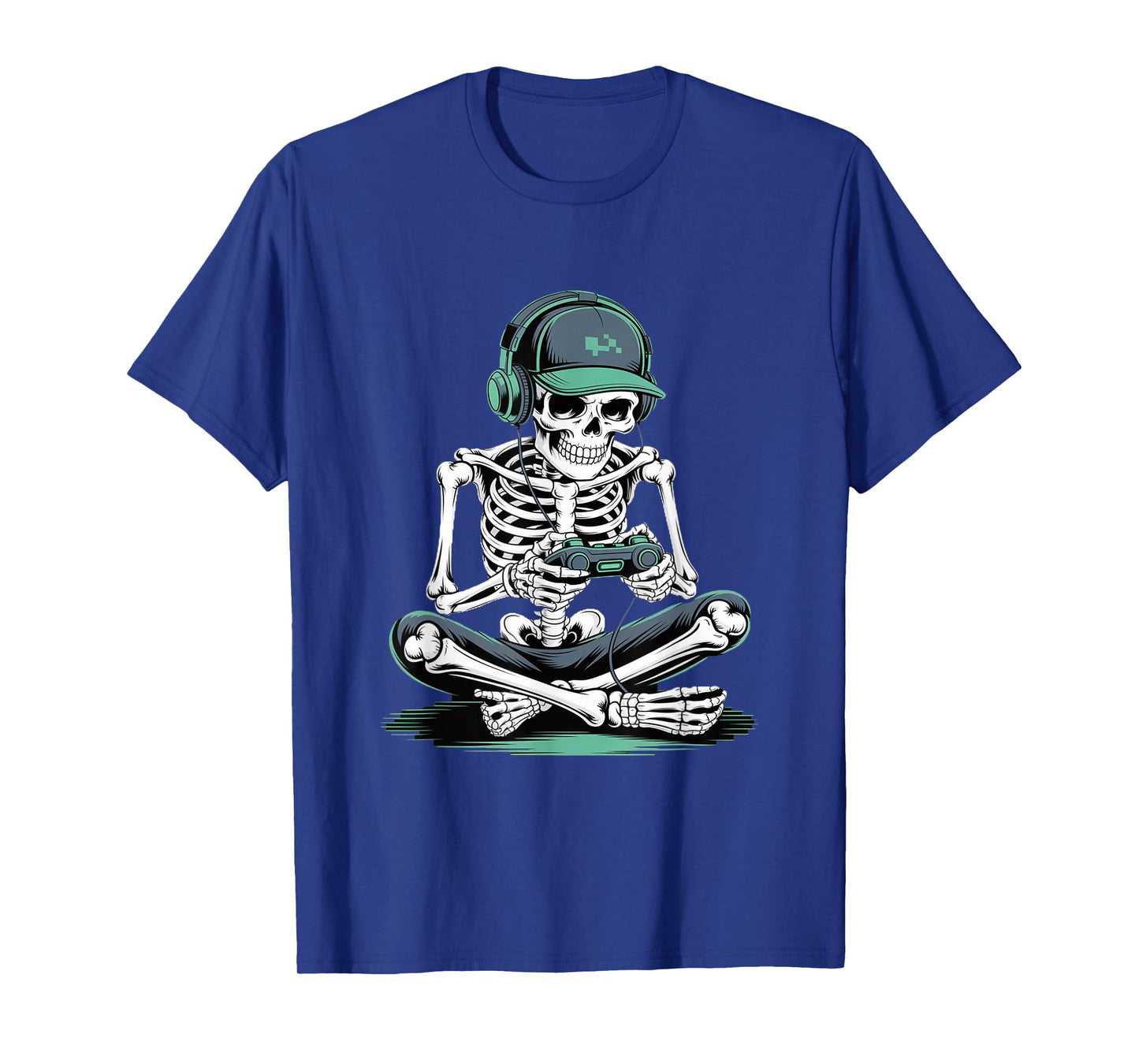 Funny Halloween Skeleton Gamer T-Shirt