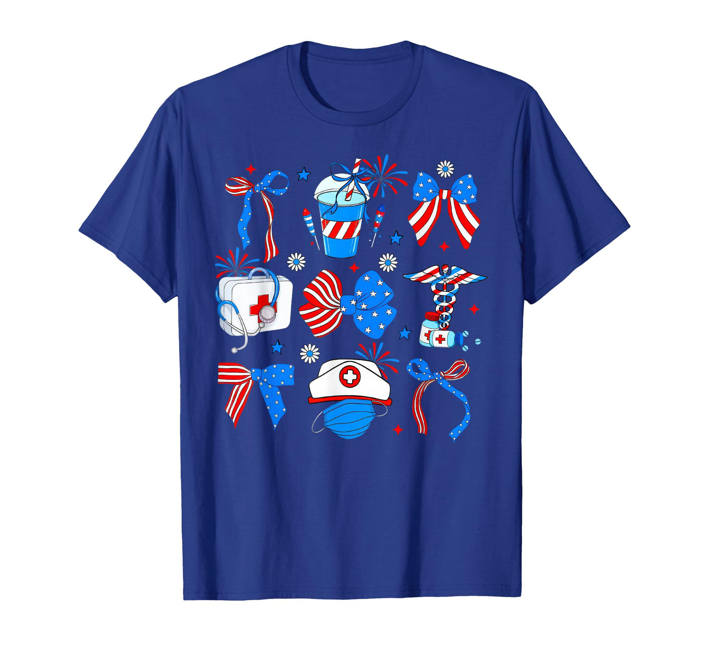 Coquette Bow Nurse Like 4th Of July Patriotic Nurse T-Shirt