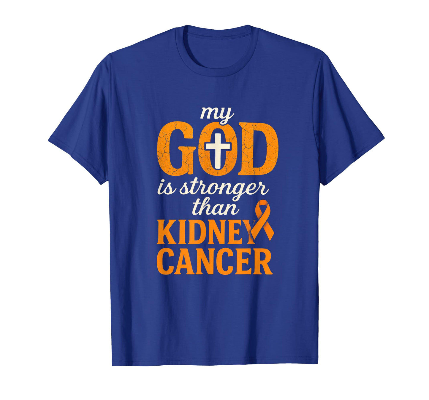 My God is Stronger - Kidney Cancer Awareness Ribbon T-Shirt