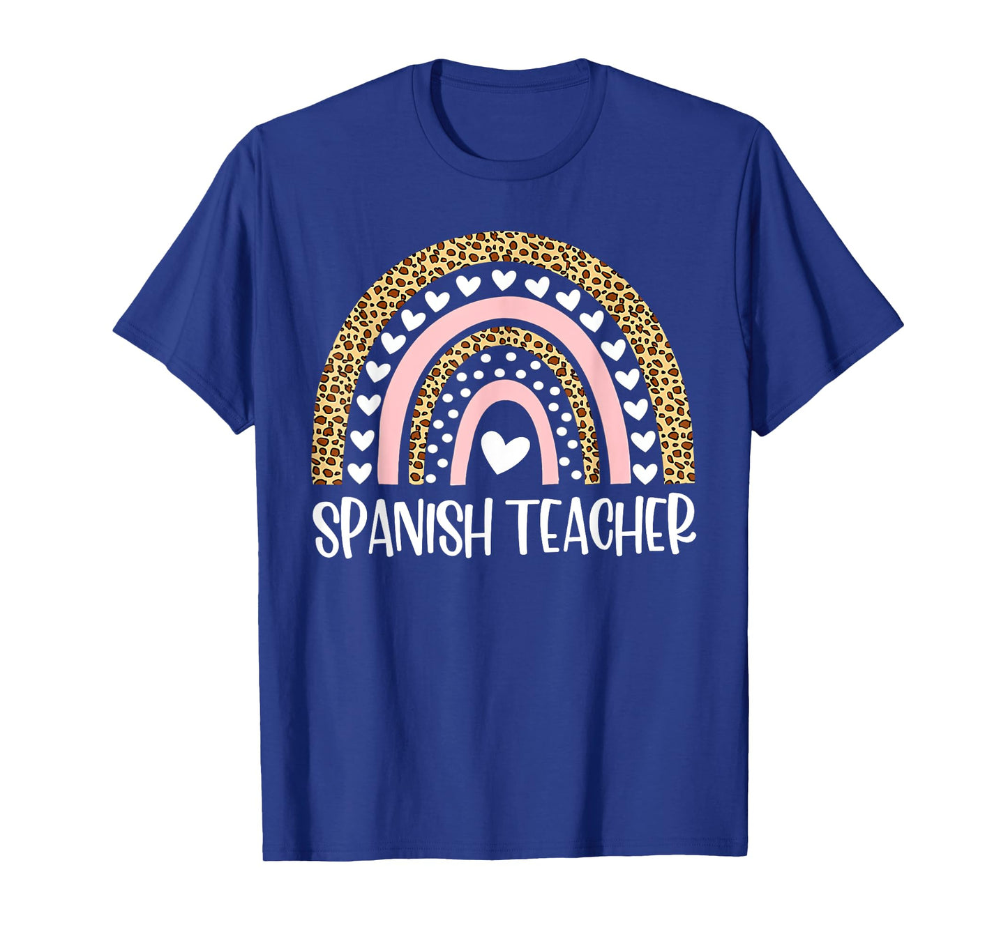 Spanish teacher leopard rainbow T-Shirt