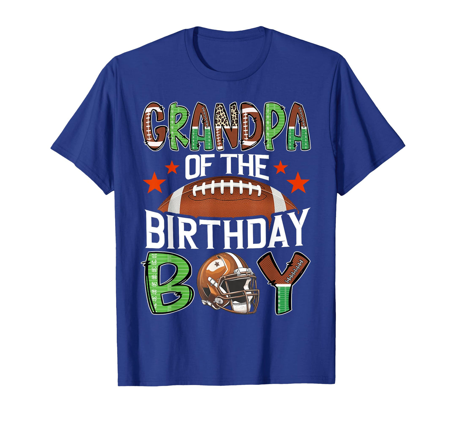 Grandpa Of The Birthday Boy Game Day Football T-Shirt