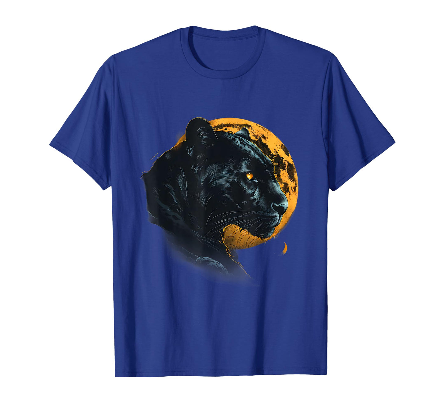 Panther Portrait Moon Panther Lover Tropical Animal Art T-Shirt