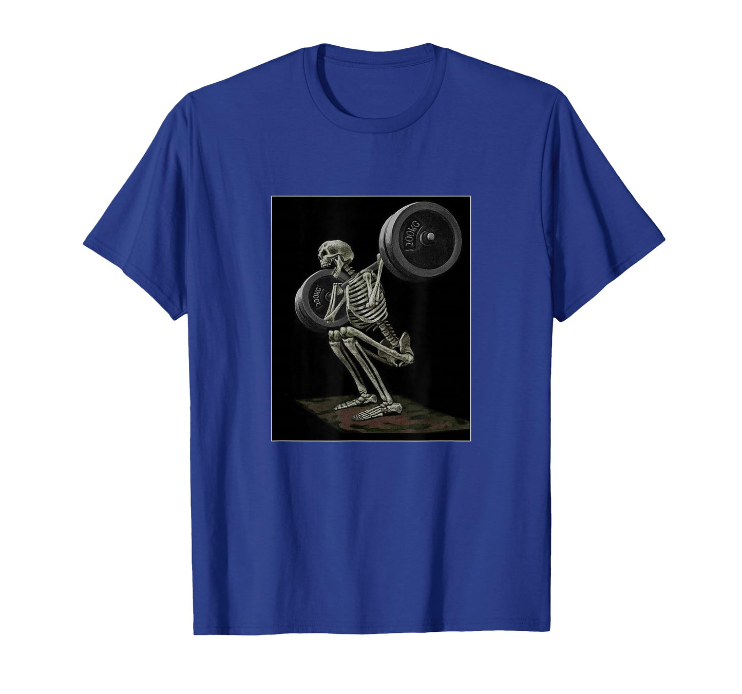 Skeleton Squat Training Weightlifting Funny Gym T-Shirt