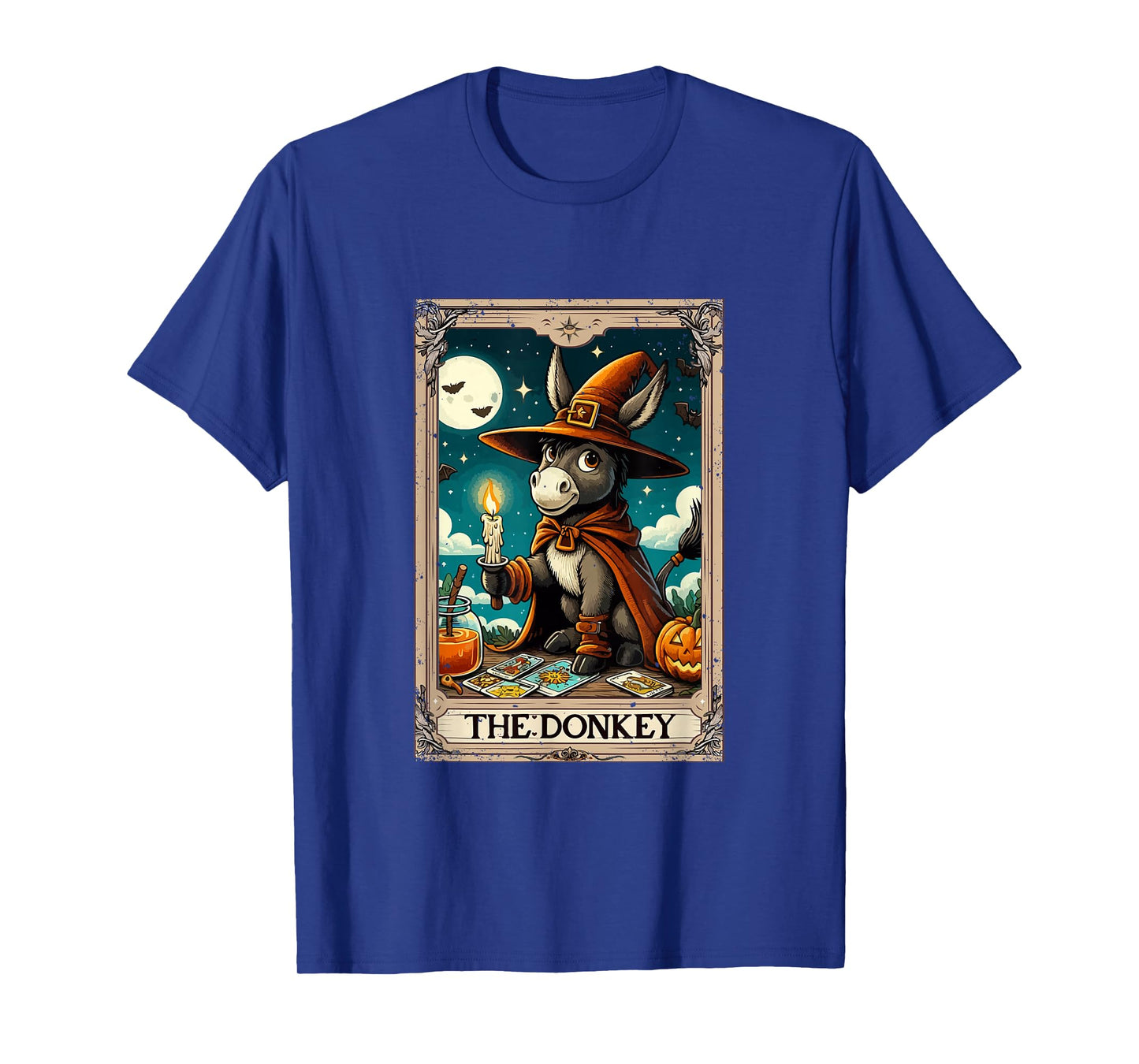 The Donkey Halloween Witch Cute Tarot Card Lover Player T-Shirt