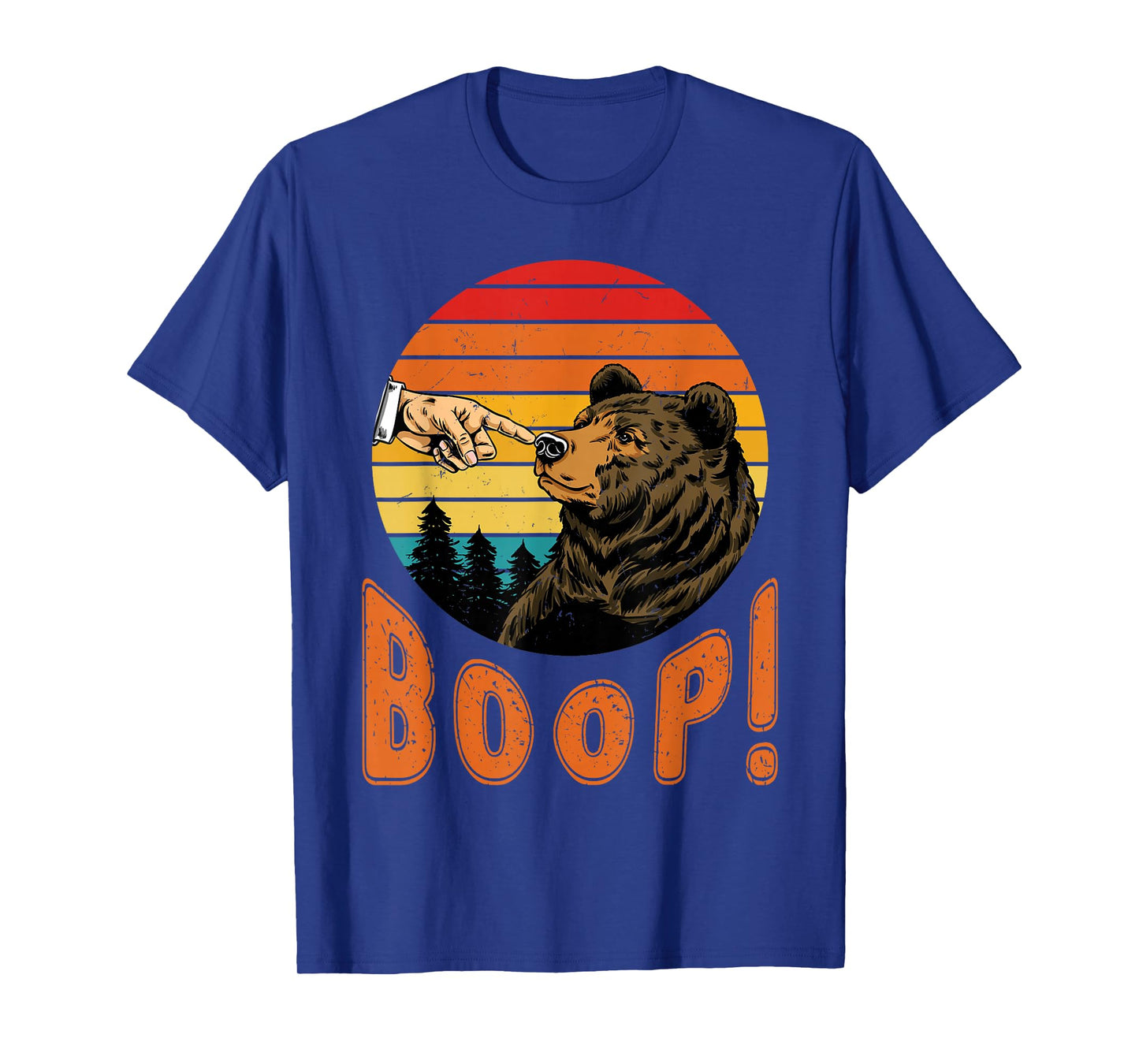 Retro Boop Bear Nose Meme Funny National Park Animal Lover T-Shirt