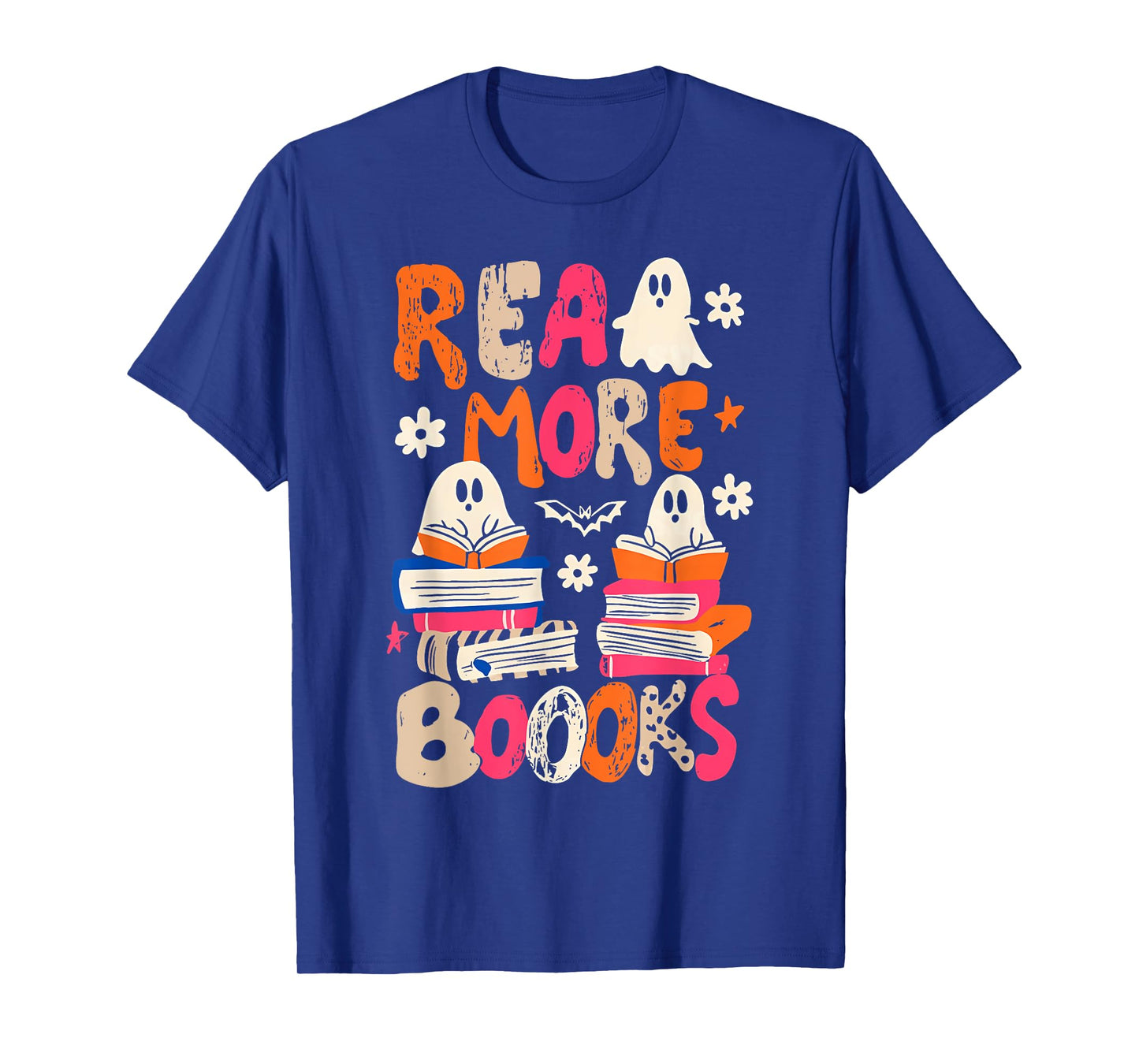 Halloween Book Lover Ghost Boo Pun Read More Boooks T-Shirt