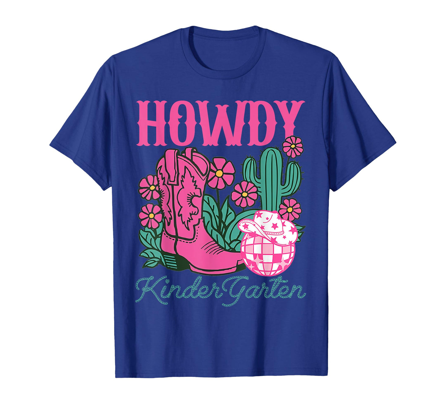 Howdy Kindergarten Western Cowgirl Kid Back To School Day T-Shirt