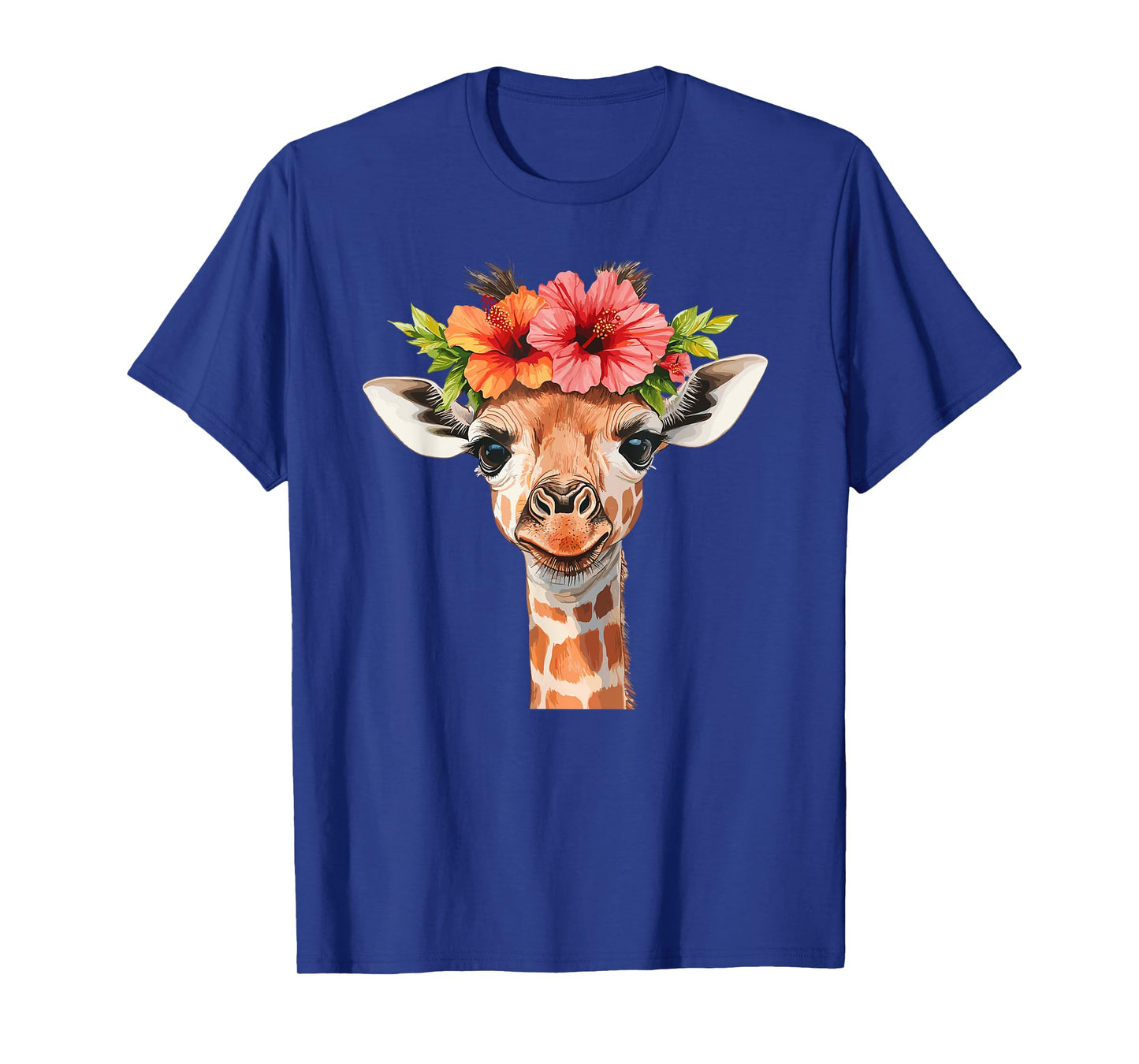 Adorable Giraffe With Flower Crown T-Shirt