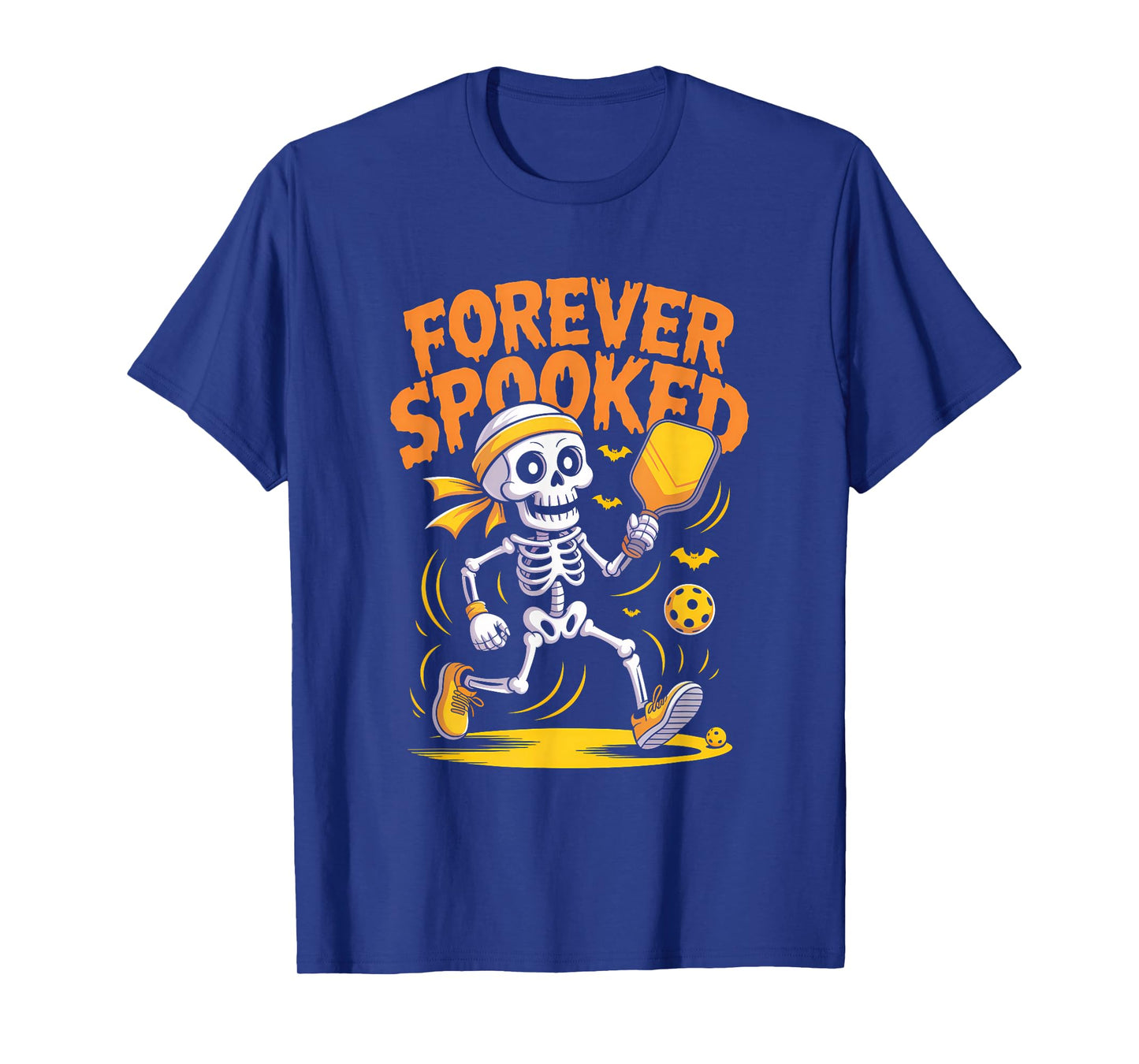 Halloween Skeleton Pickleball Forever Spooked Tee T-Shirt