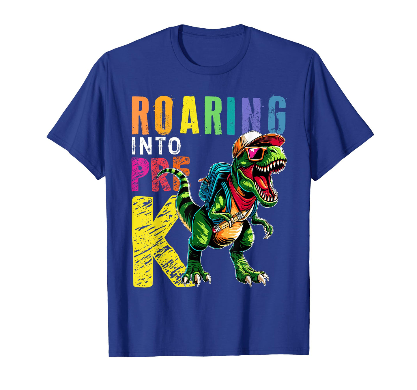 Roaring Pre K T-Rex Gift Back To School Pre K Kids Boys Tee T-Shirt