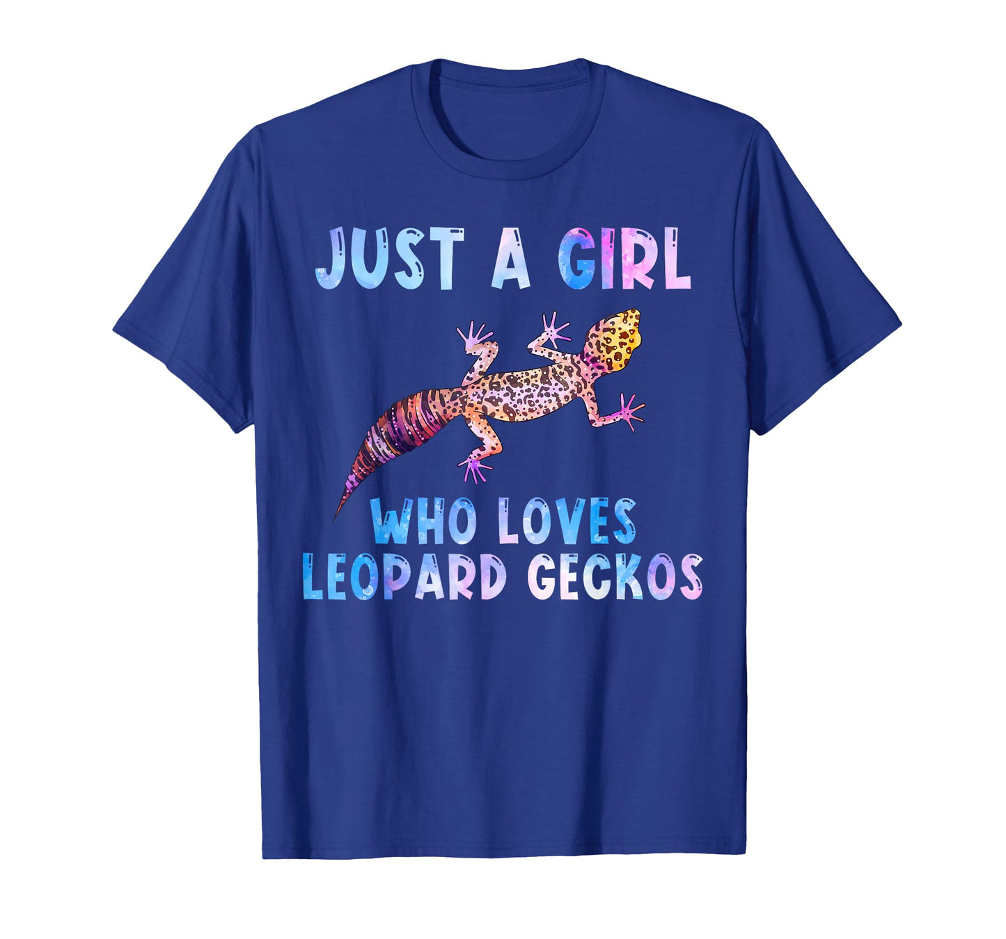 Cute Watercolor Lizard Just A Girl Who Loves Leopard Geckos T-Shirt
