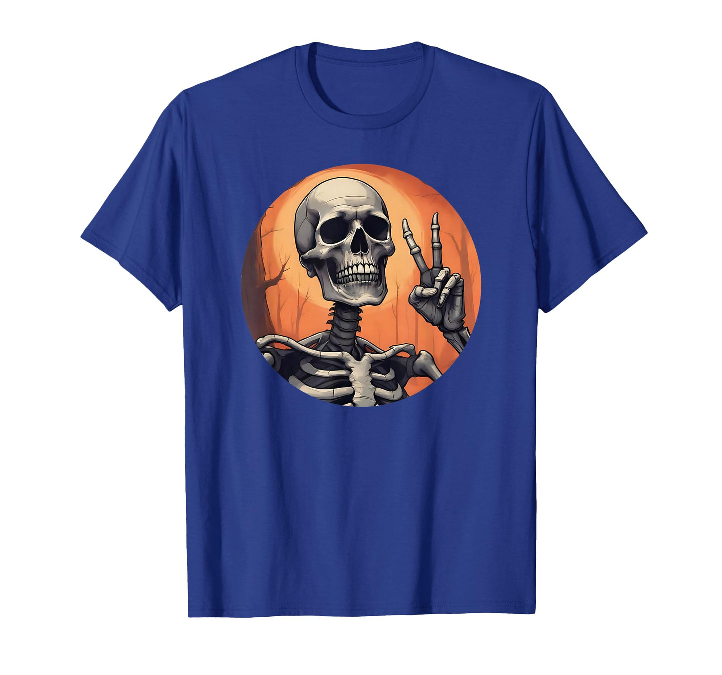 Skeleton Hand Peace Sign, Halloween Skeleton Peace Hands T-Shirt