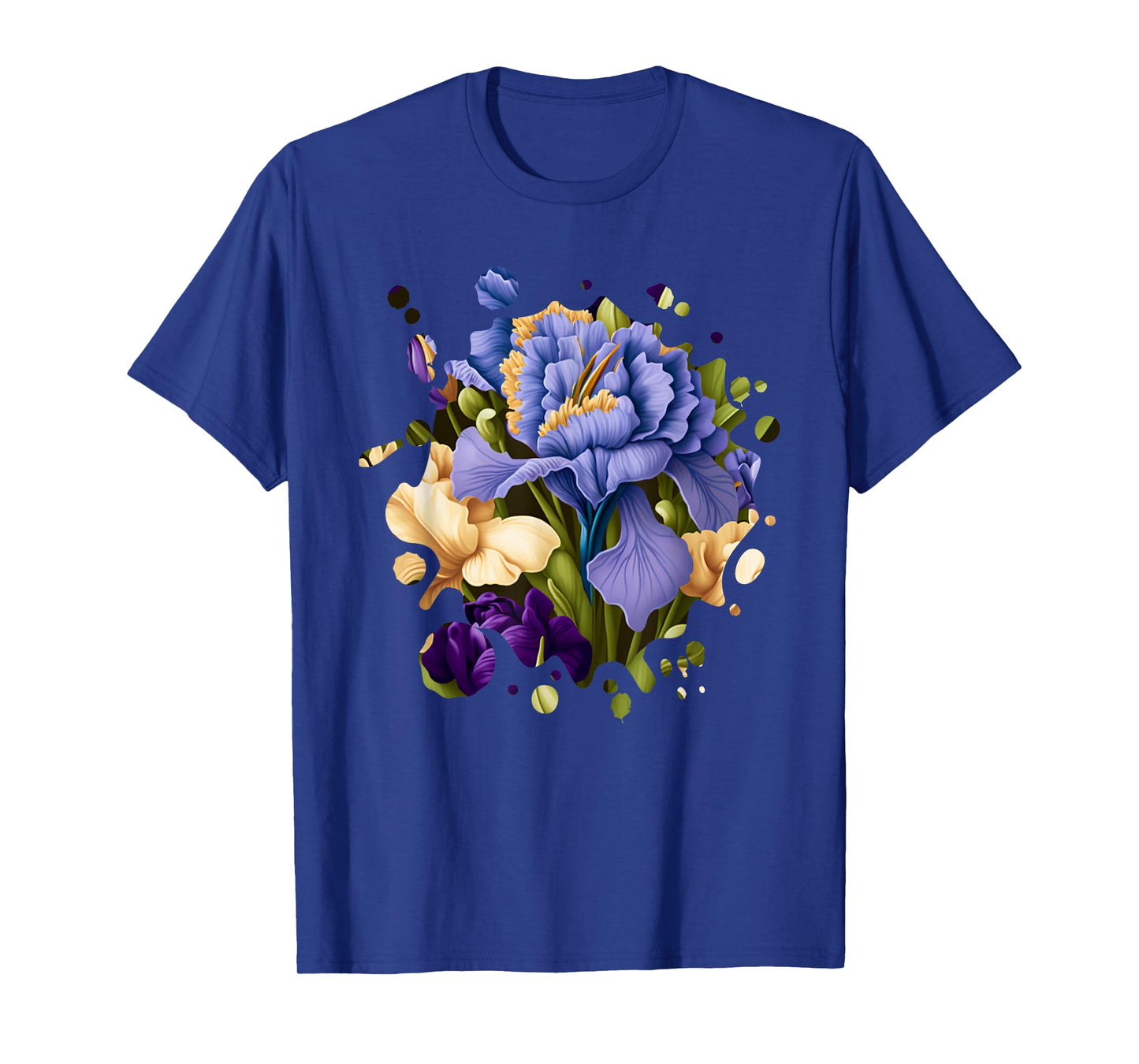 Vintage Iris Inspired Flower Plant Lover Funny gardening T-Shirt