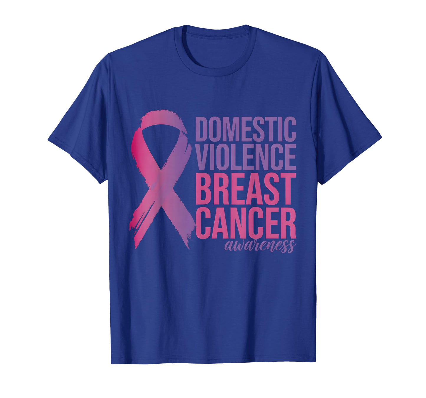 in October We Wear Pink and Purple Awareness for Men Women T-Shirt