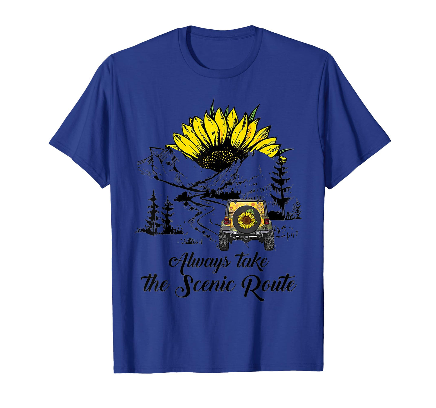 Always Take The Scenic Route Sunflower T-Shirt